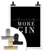 Poster Drink more Gin 