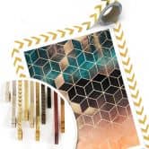 Poster Fredriksson - Goldgrüne Geometrie 