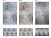 Fototapete in vintage Metalloptik Blau, Rot ,Illustration 2,70 x 1,59 m 