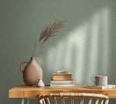 Grafisk tapet, non-woven tapet Flora grøn 