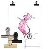 Poster Hagenmeyer - Lama op de Fiets 