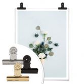 Poster Blüten in der Eistüte - blau 