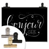 Poster Bonjour Chérie - schwarz negativ 