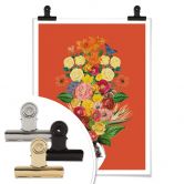 Poster Frida Floral Studio - Botanical Red 