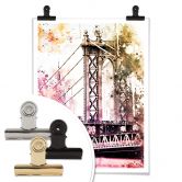 Poster Hugonnard - Watercolour: New York Bridge 