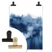 Poster Nouveauprints - Watercolour Brush Strokes (blau) 