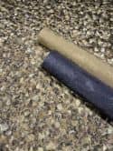 Non-woven wallpaper concrete look metal look modern glossy in black  