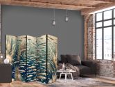 Paravent, Raumteiler freistehend, Trennwand - Life in the Ocean in Retro Style 