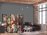Paravent, Raumteiler freistehend, Trennwand - Scent of Nature - Beautiful Garden Flowers in Pastel Colors 