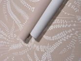 Non-woven wallpaper leaves, tendrils floral nature in orange 