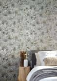 Vliestapete in Betonoptik und leichtem Stein Look silber Struktur 