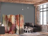 Paravent, Raumteiler freistehend, Trennwand - Rose Abstraction - Spilled Watercolor Paint in Spring Colors 