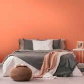 matt orange plain wallpaper - modern non-woven wallpaper - smooth wallpaper 