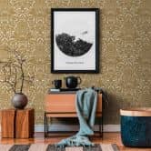 Architects Paper non-woven wallpaper with real flock Castello brown, cream 