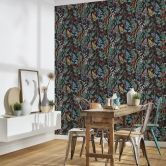 Architects Paper Floral Impression - Papier peint intissé fleuris, noir 