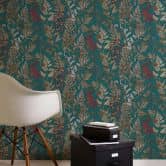 Architects Paper Vliestapete Floral Impression Blumentapete floral blau, beige, gelb, rot, schwarz 