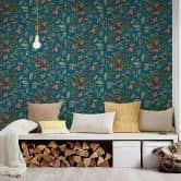 Architects Paper Vliestapete Floral Impression Blumentapete floral blau, gelb, rot, schwarz, weiß 