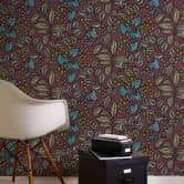 Architects Paper Vliestapete Floral Impression Blumentapete floral rot, beige, blau, gelb, schwarz 