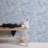 Architects Paper Vliestapete Floral Impression Blumentapete floral grau, blau, weiß 