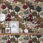 Architects Paper Vliestapete Floral Impression Dschungeltapete tropisch rot, beige, braun, grün, gelb 