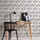 Architects Paper Vliestapete Jungle Chic Dschungeltapete Palmentapete grau, weiß, braun 