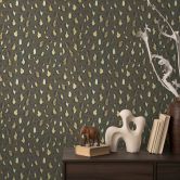 Leoparden-Tapete Dunkelbraun Beige Schwarz – Animal Print – Vliestapete modern 