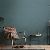 Strukturtapete Textil-Optik Petrolblau - Moderne Vliestapete dezent 