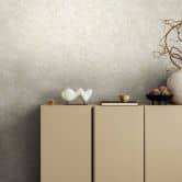 Botanical wallpaper beige light blue - floral pattern wallpaper discreet - non-woven wallpaper 