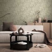Botanik-Tapete Grün Beige - Exotische Vliestapete mit Blättern - Mustertapete 