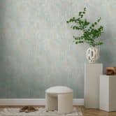 Barock-Tapete Hellblau Silber - Vliestapete mit Ornament-Muster - Elegante Mustertapete 