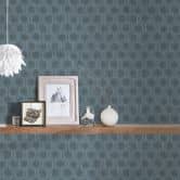 Architects Paper Vliestapete Alpha geometrische Tapete blau, metallic 