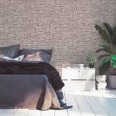 tapet med steneffekt beige grå - industrielt stentapet - non-woven tapet 
