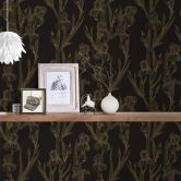 Daniel Hechter Papier peint floral Noir, Jaune 