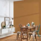 Papier peint uni avec structure tissée horizontale marron jaune 