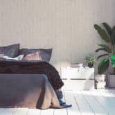 Scandinavian papier peint avec herbe de la pampa en gris et beige papier peint intissé à texture légère Hygge 