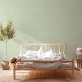 Papier peint uni vert menthe avec détails structurés Papier peint intissé uni et mat Hygge 
