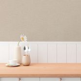 Vliestapete in Braun-Beige – Natürlicher Look mit textiler Struktur 