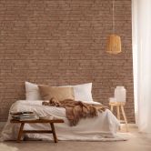 Livingwalls Vliestapete Industrial Tapete in Backstein Optik braun, orange 