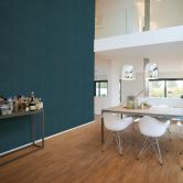 Strukturtapete ozeanblau, gold, Vliestapete My Home My Spa von Livingwalls  