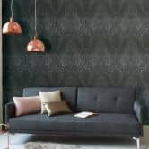 Livingwalls Paisley Tapete My Home My Spa Vliestapete Romantic Home schwarz, dunkelgrau, gold 