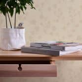 Feuilles papier peint beige - papier peint intissé floral salon 