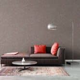 Vliestapete Grau Silber - florale Blättertapete - Tapete Wohzimmer Schlafzimmer Küche 