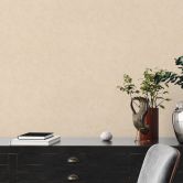 Einfarbige Vliestapete Creme - Tapete Putzoptik - Unitapete Strukturtapete Wohnzimmer Büro 