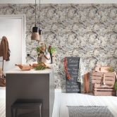 A.S. Création Vliestapete Trendwall 2 Rosentapete floral grau, schwarz, weiß 