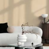 Uni Vliestapete in Creme mit Leinentextur - Sanfte Wandgestaltung für ein stilvolles Zuhause 