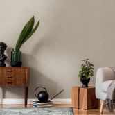 Unitapete mit Textil-Optik Beige – Einfarbige Tapete strukturiert – Vliestapete 