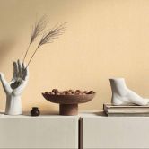 Vliestapete in Leinenoptik Creme - Einfarbige Tapete für elegante Raumgestaltung 