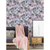 A.S. Création Blumentapete Dream Flowery Vliestapete floral weiß, lila, rosa, grau 