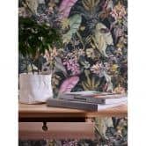 A.S. Création Dschungeltapete Dream Flowery Vliestapete tropisch schwarz, rosa, grün, gelb 