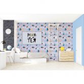 A.S. Création Kinderzimmertapete Little Love Vliestapete mit niedlichen Dinosauriern und Monsternau, gelb, braun, schwarz 